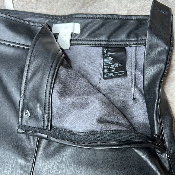 H&M | Black Flared Faux Leather Pants - Picture 10 of 12